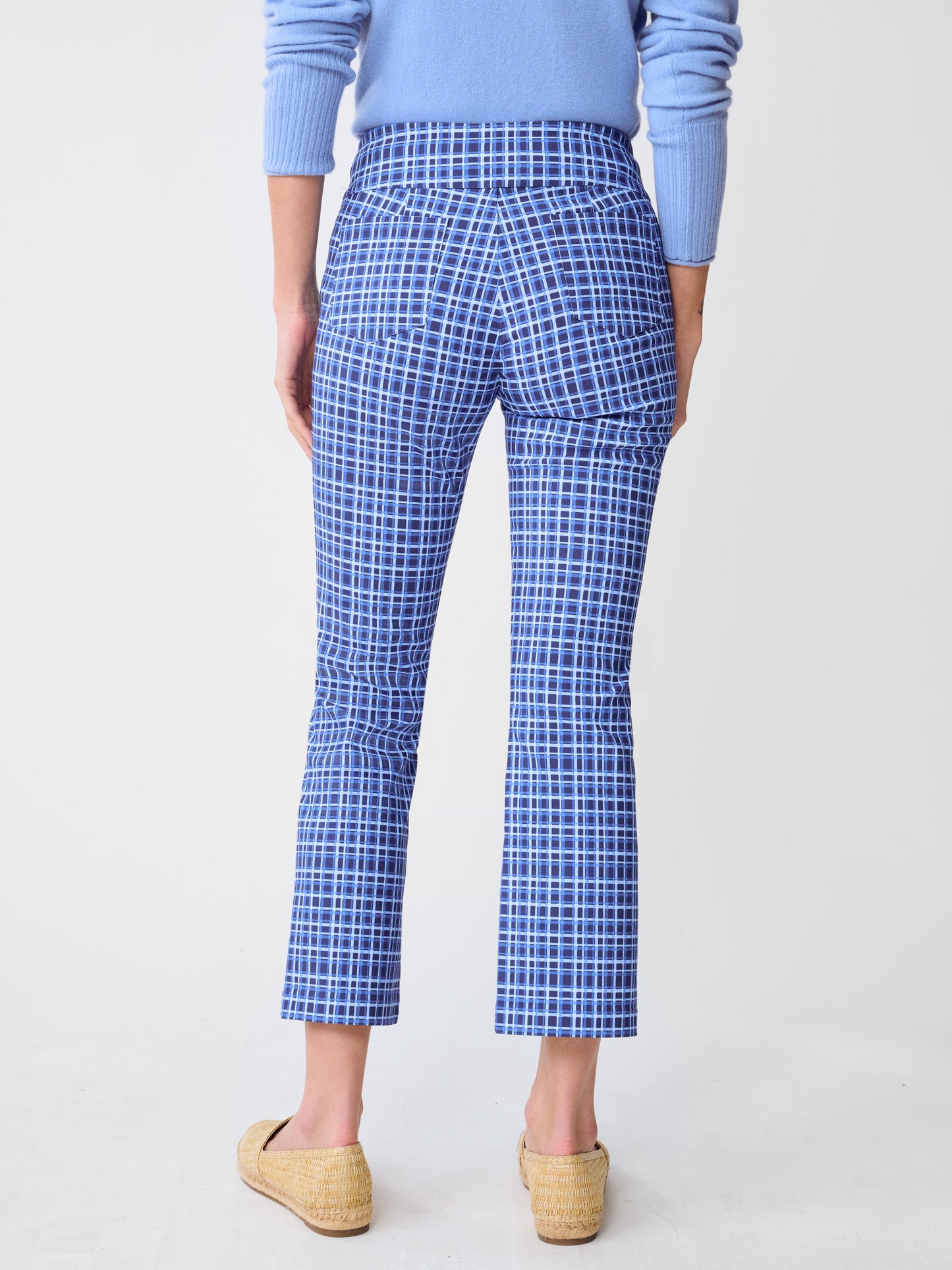 J.McLaughlin Ivy pants in Navy/Blue made with Amelia Cloth.  