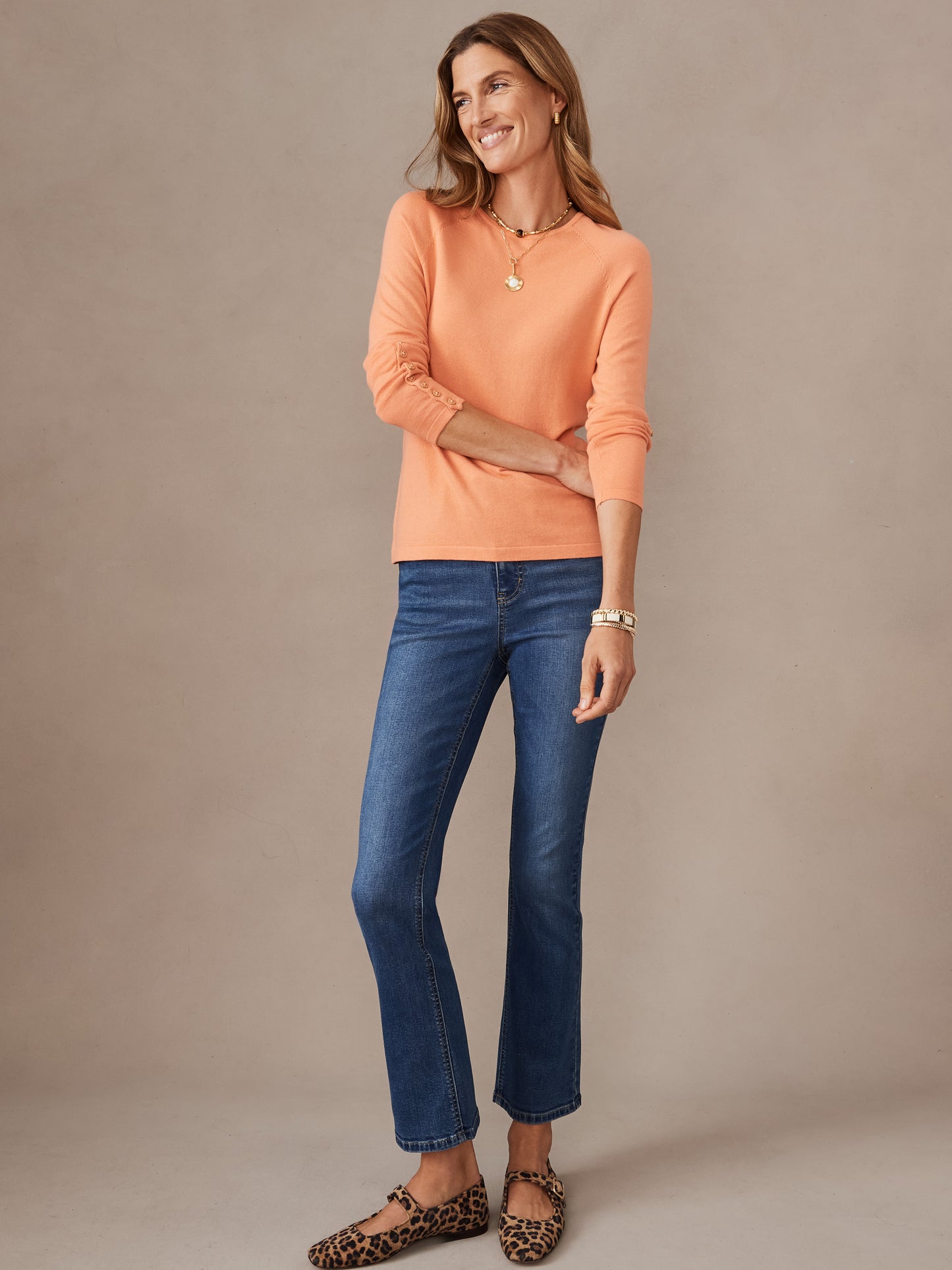 J.McLaughlin Jamey in apricot made with cotton/modal.