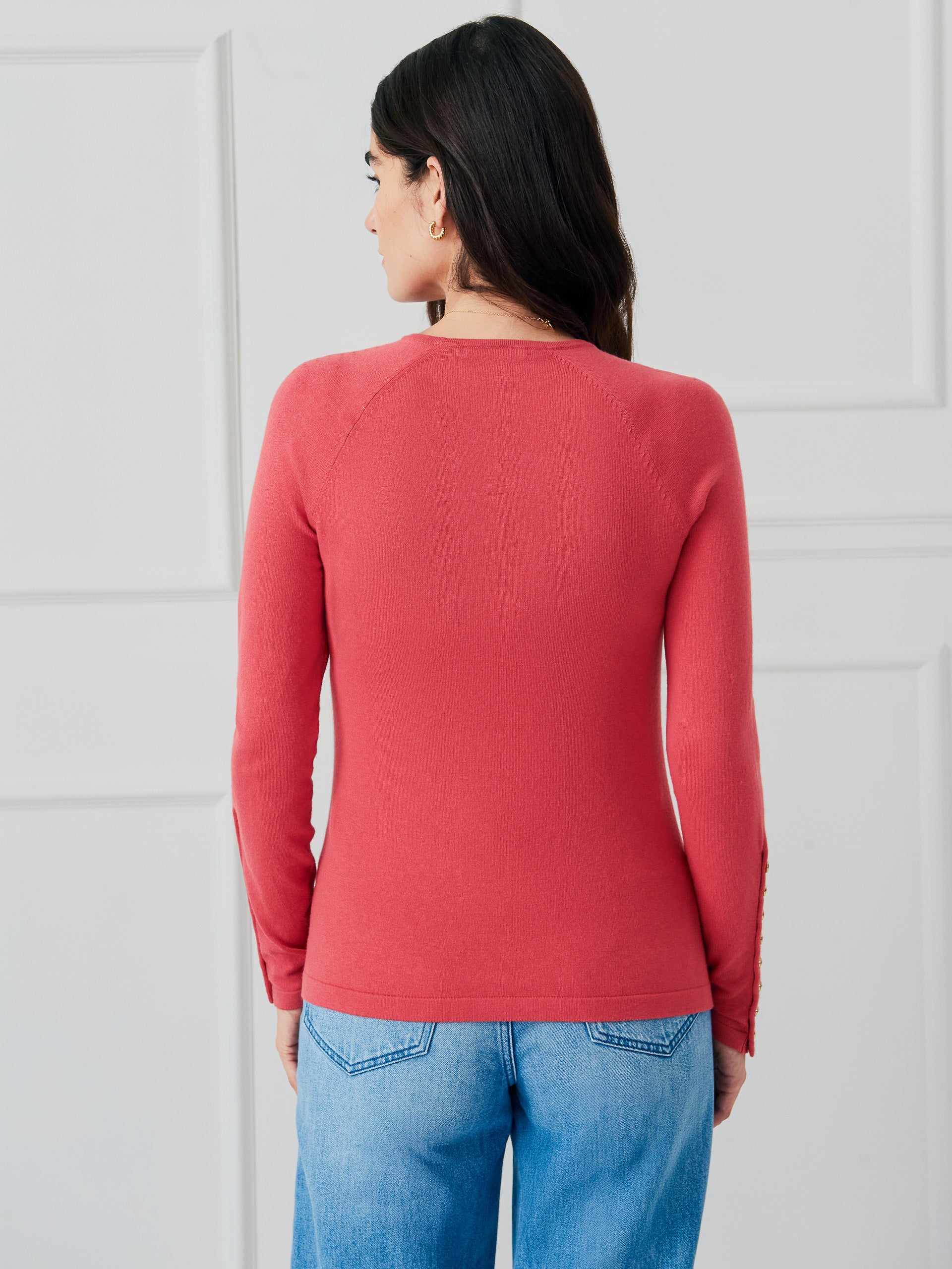 J.McLaughlin Jamey sweater in maple made with cotton/modal. 