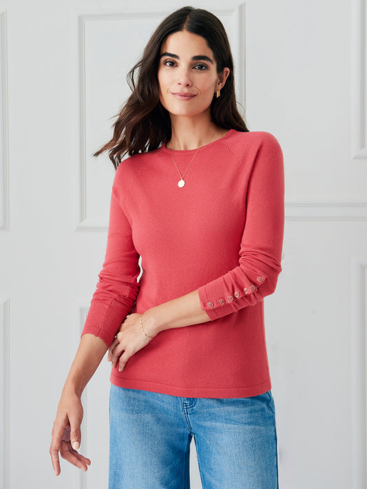 J.McLaughlin Jamey sweater in maple made with cotton/modal. 