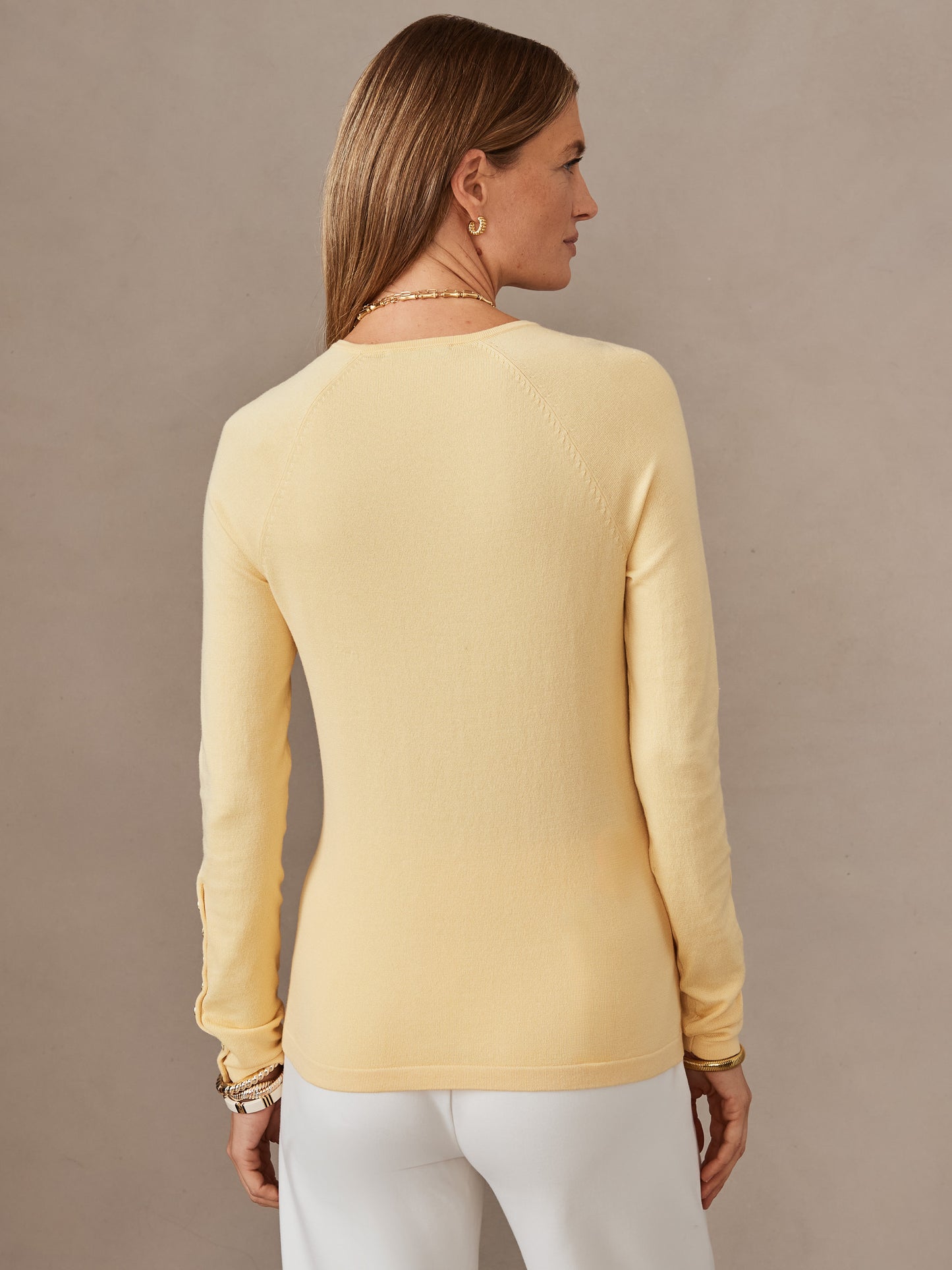 J.McLaughlin Jamey in pale yellow made with cotton/modal.
