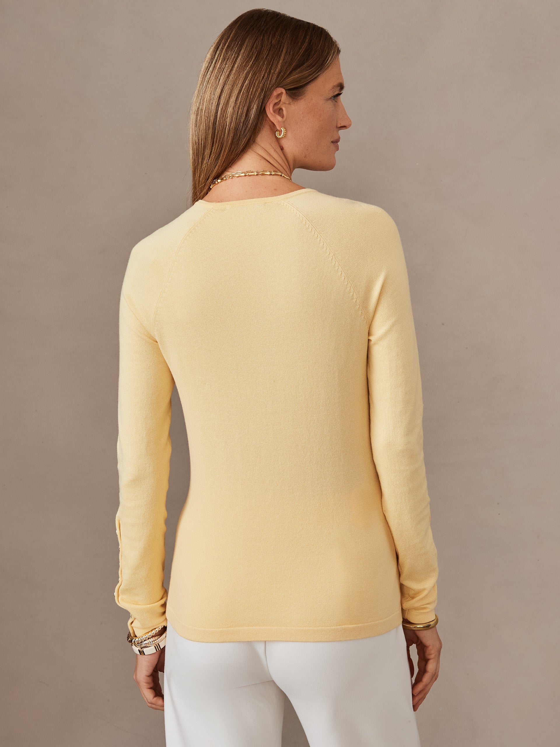 J.McLaughlin Jamey in pale yellow made with cotton/modal.