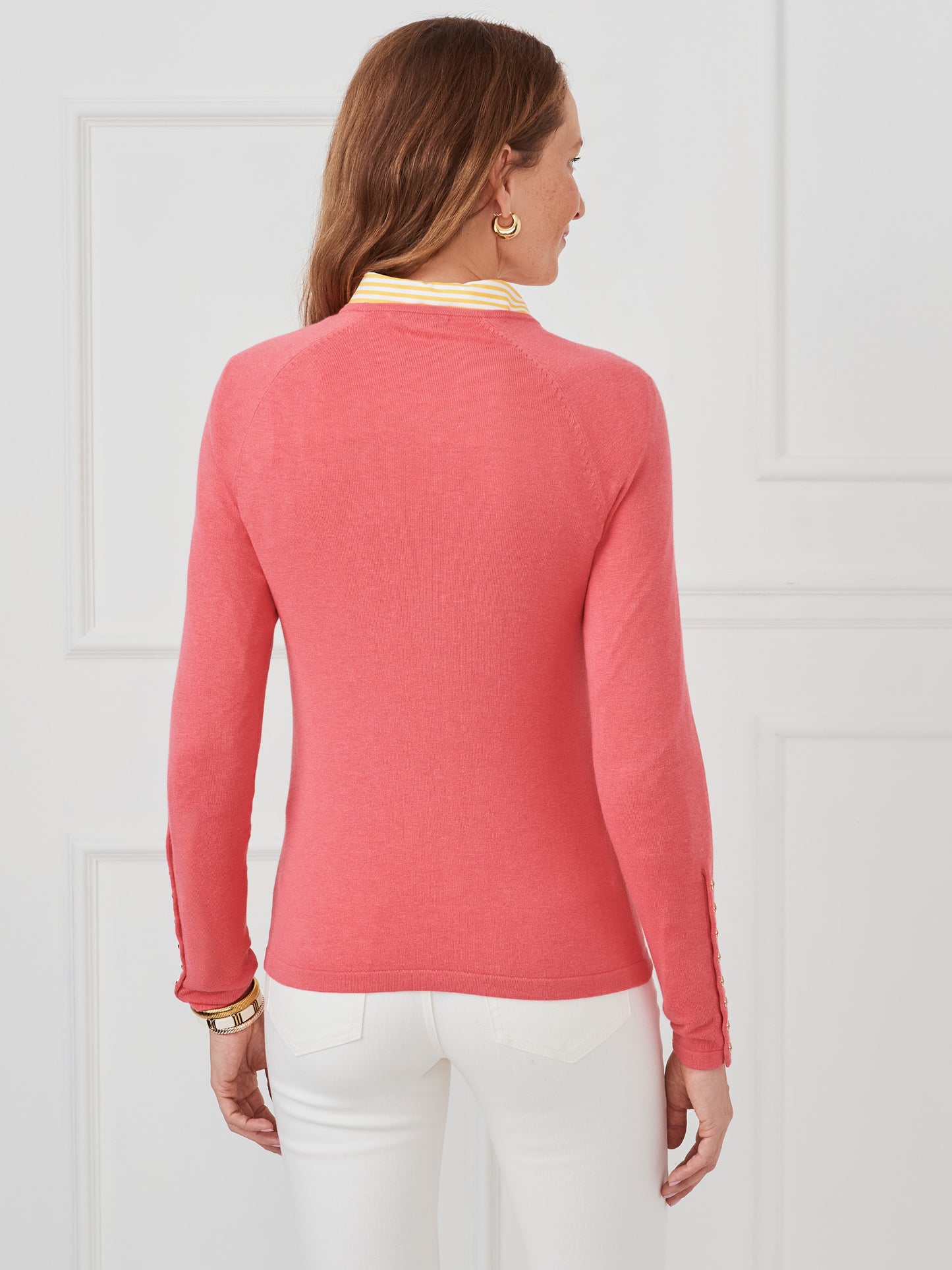 J.McLaughlin Jamey sweater in rose made with cotton/modal. 