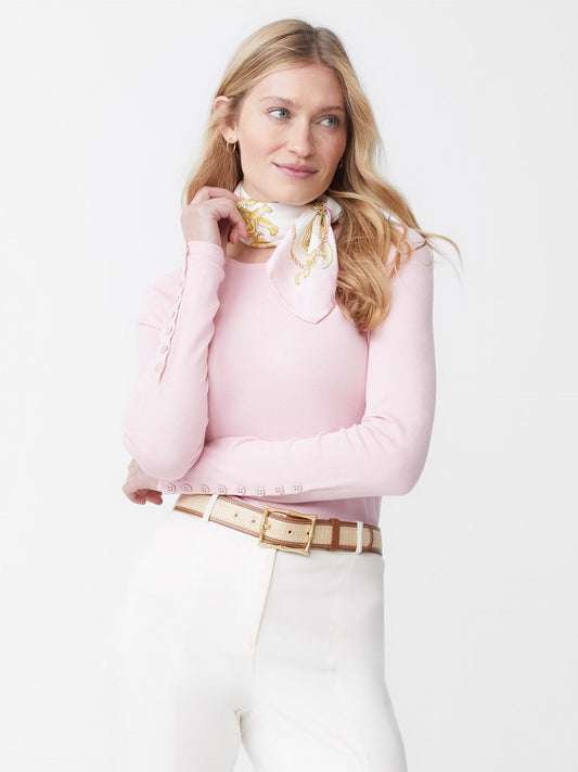 J.Mclaughlin Jamey Sweater in Peony made with cotton fabric.