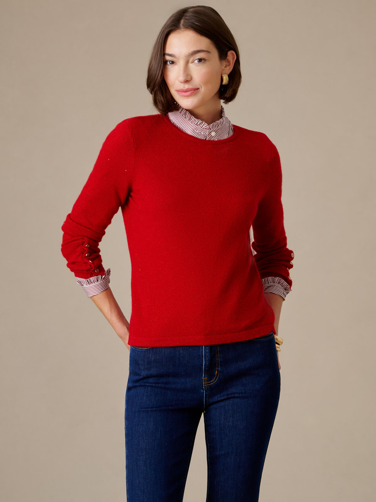 Jamey Sequin Cashmere Sweater