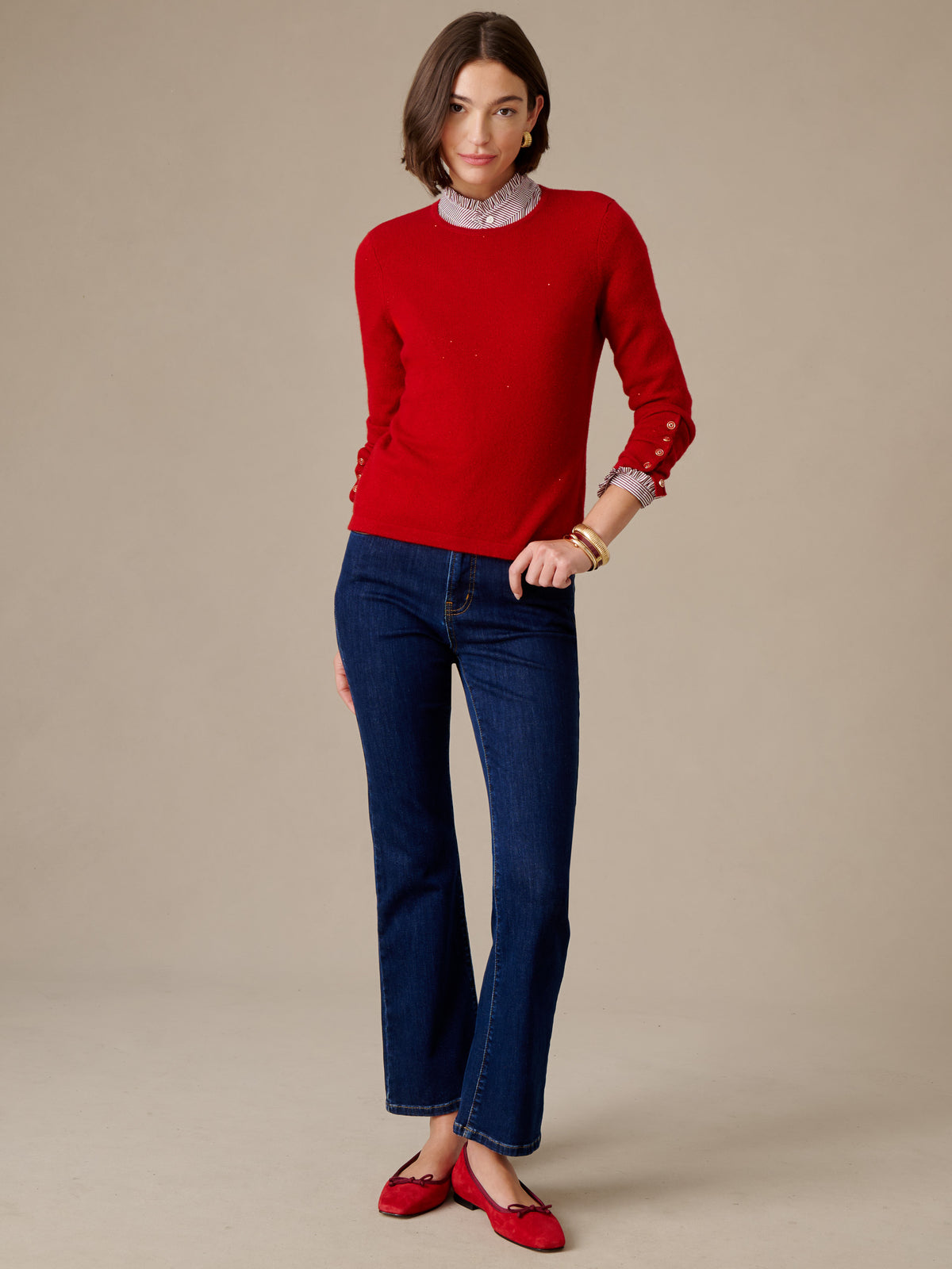Jamey Sequin Cashmere Sweater
