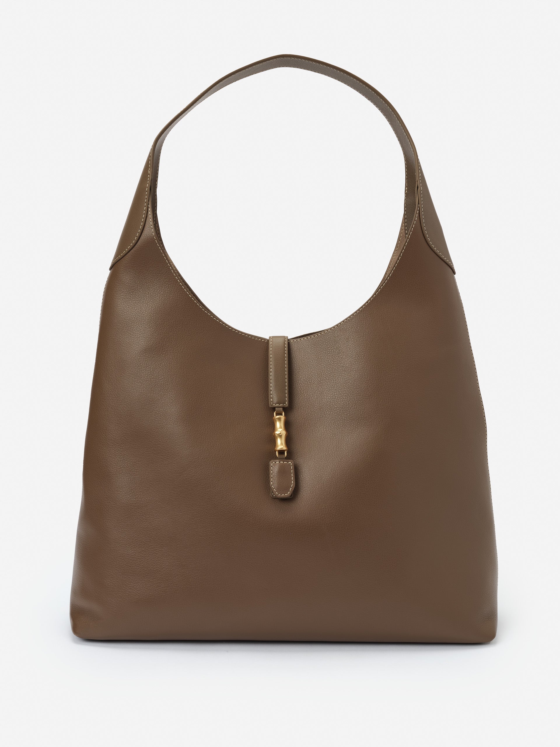 Jenna Leather Tote by J.McLaughlin in taupe leather, showcasing effortlessly stylish design and impeccable craftsmanship, embodying enduring designs and a legacy of timeless fashion.