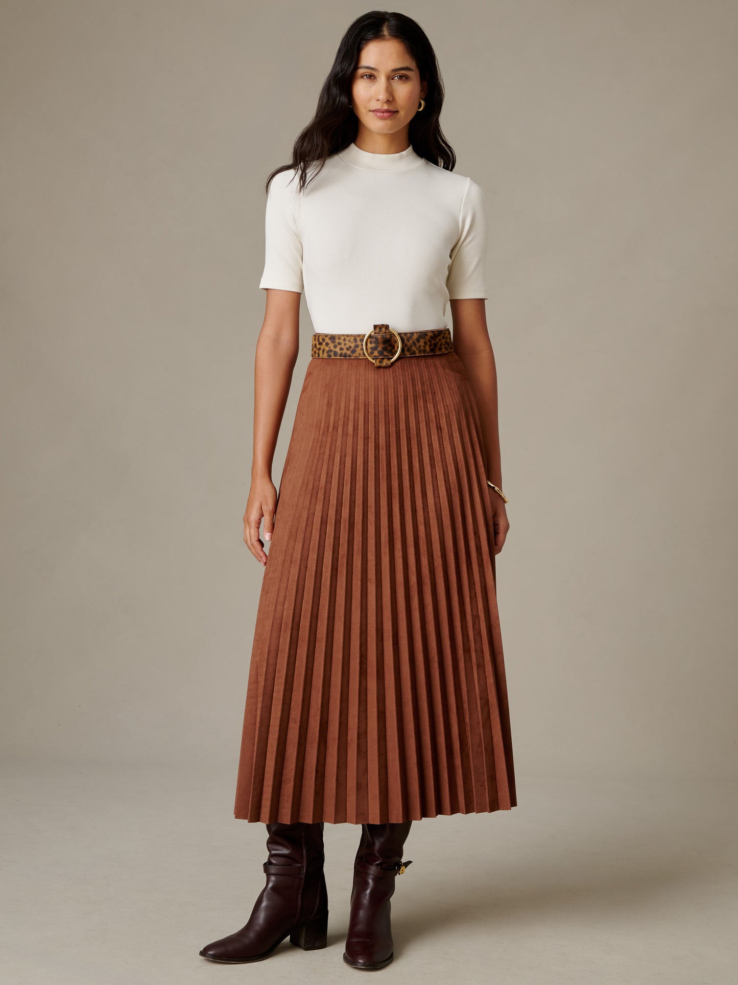 Ellery Faux Suede Skirt