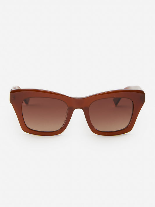 J.McLaughlin Jilly sunglasses in brown made with acetate.