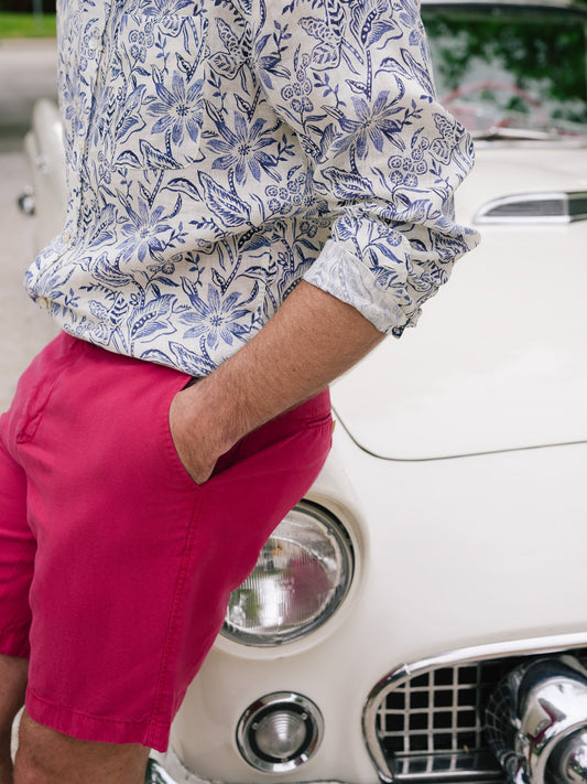 Oliver 9" Shorts in Italian Summer Twill