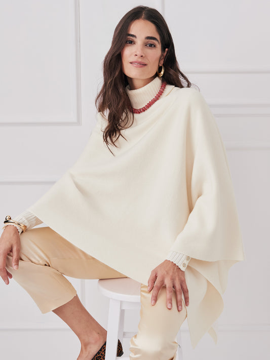 J.McLaughlin Journee poncho in cream made with cashmere/wool.