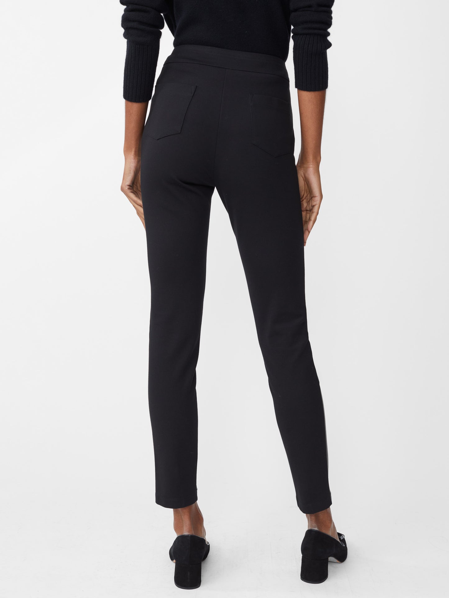 J.McLaughlin Jules leggings in black made with bainbridge and faux leather.