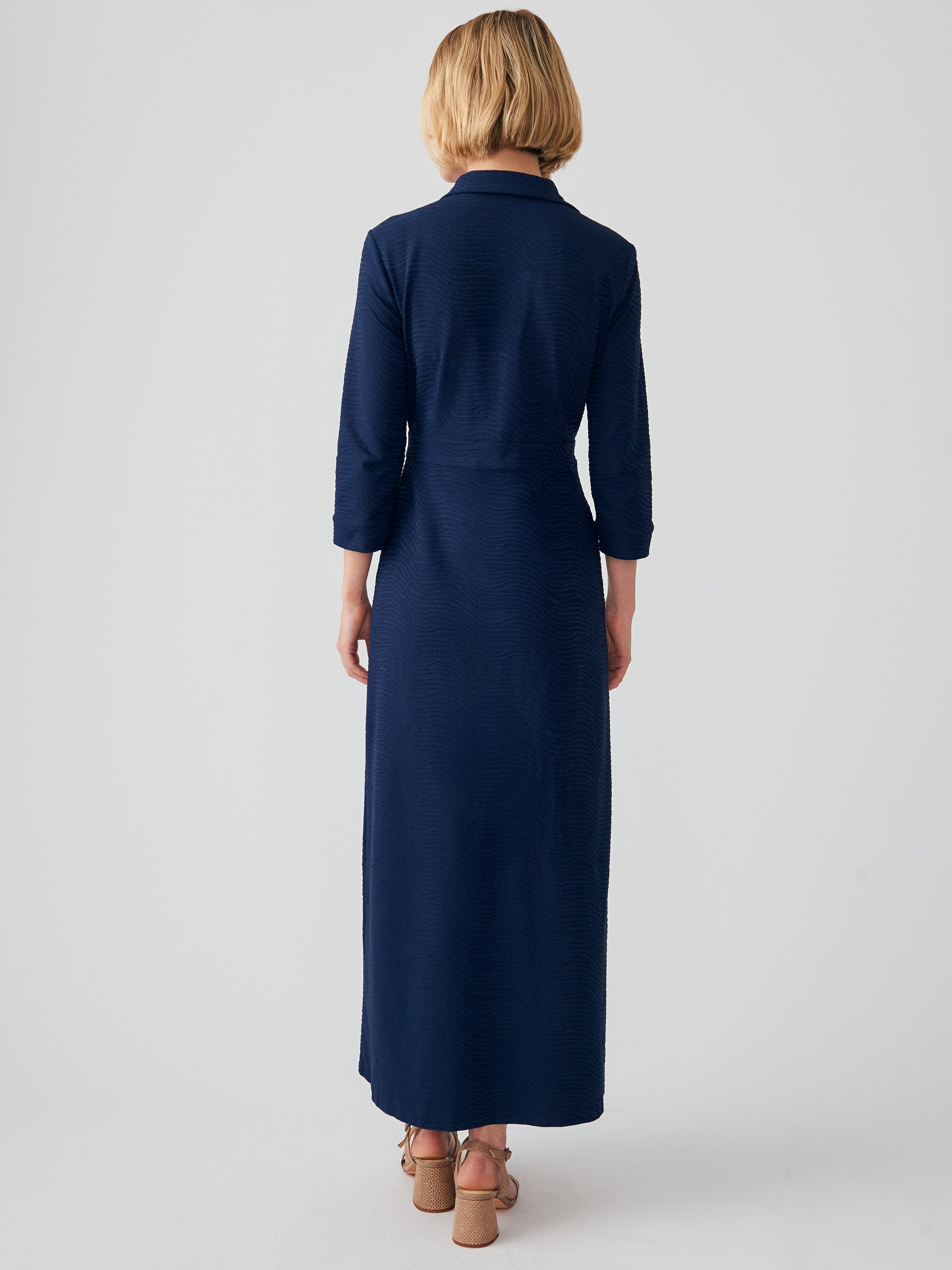 J.McLaughlin Kailyn dress in navy made with Catalina Cloth.
