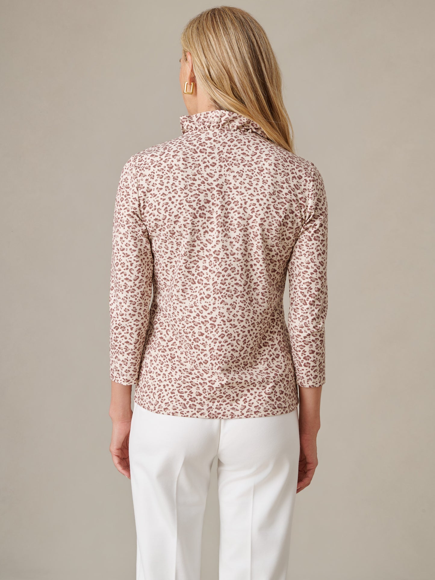 Kate Ruffle Top in Cub Print