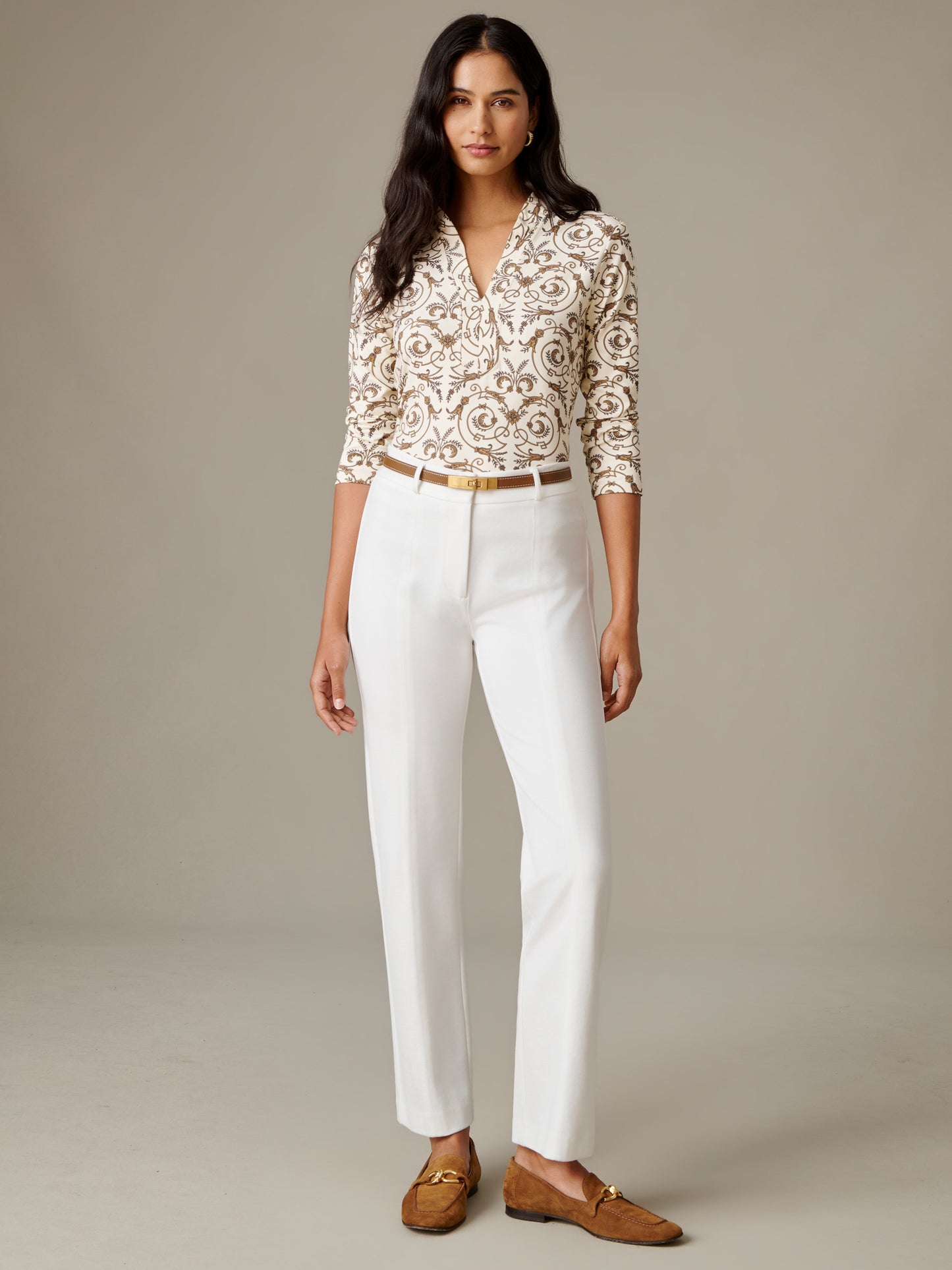 Kate Ruffle Top in Noble Crest