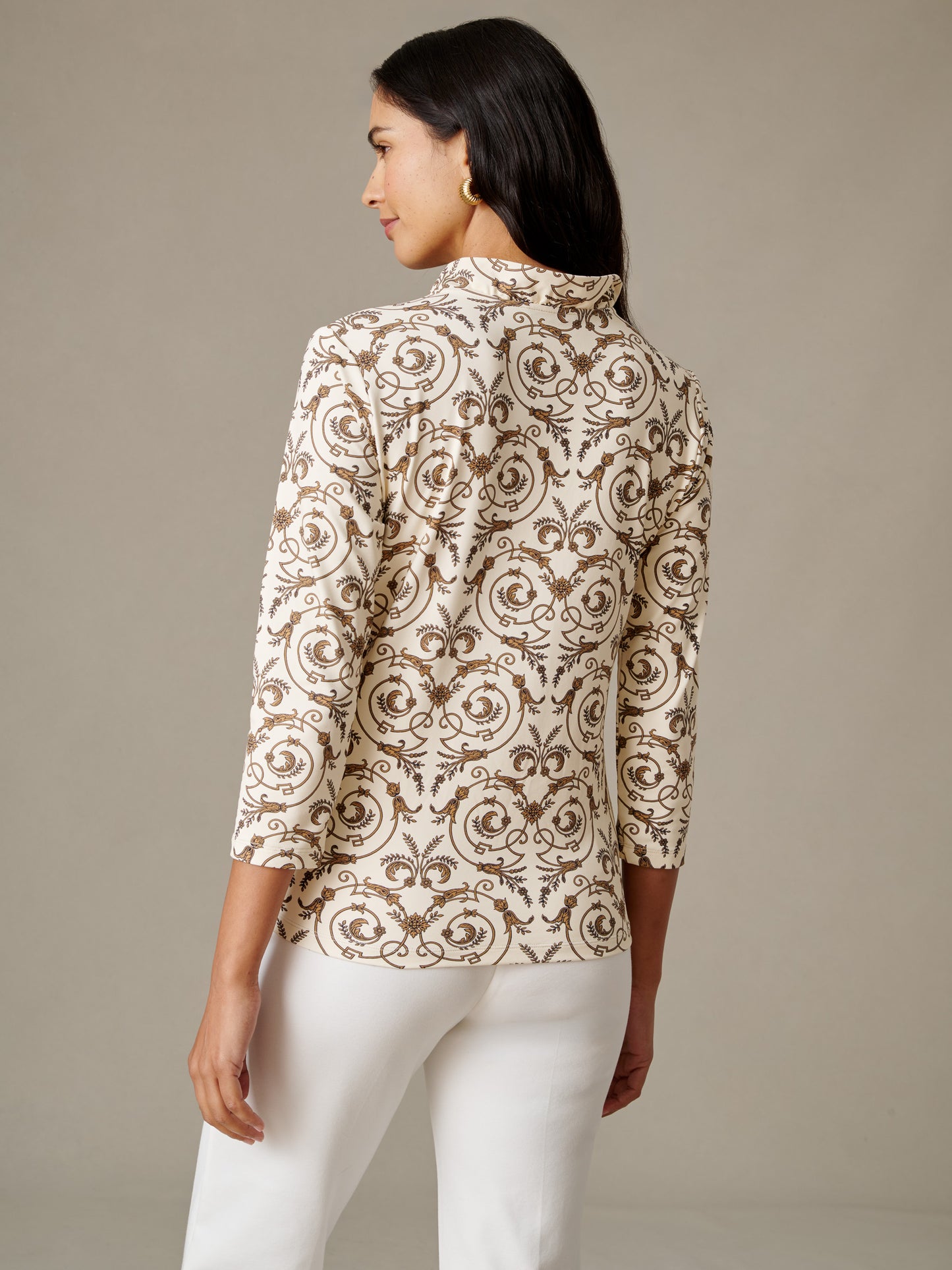 Kate Ruffle Top in Noble Crest