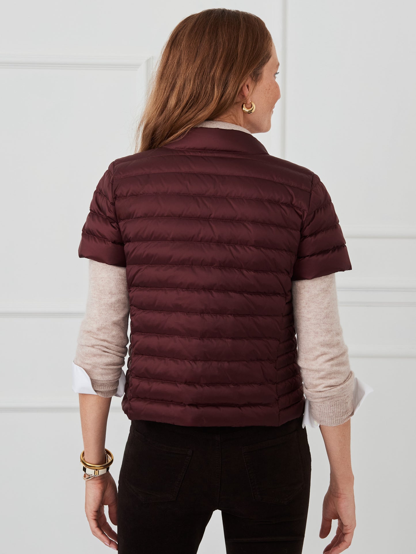 J.McLaughlin Kennedy jacket in wine made with nylon. 