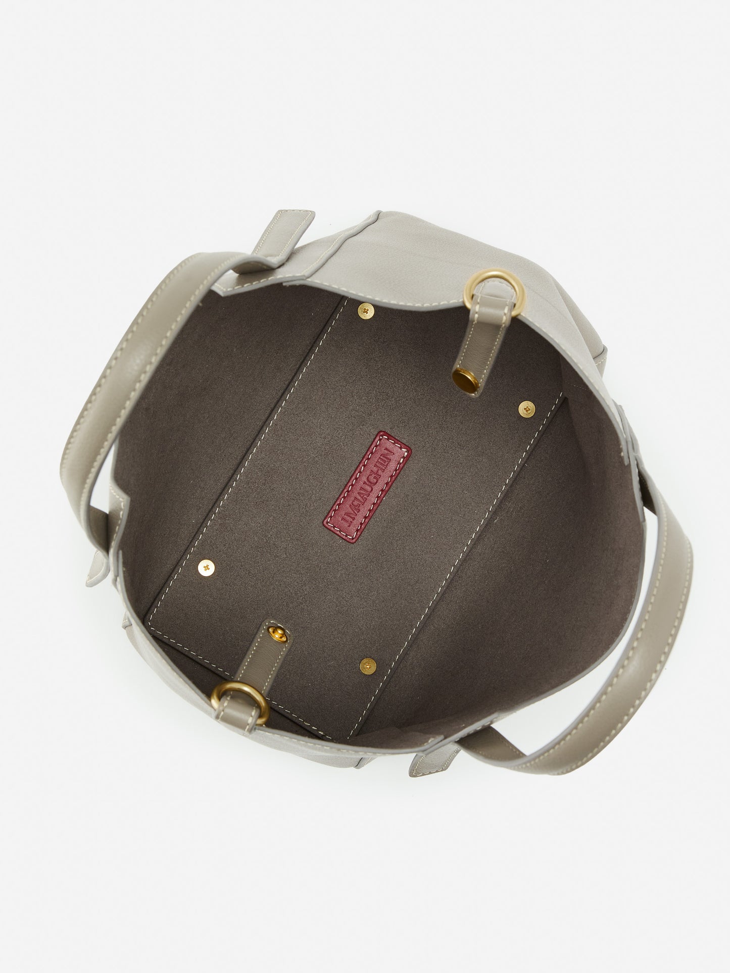 J.McLaughlin Lane handbag in taupe made with leather. 