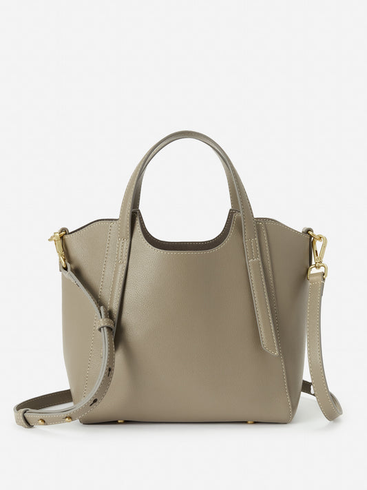 J.McLaughlin Lane handbag in taupe made with leather. 