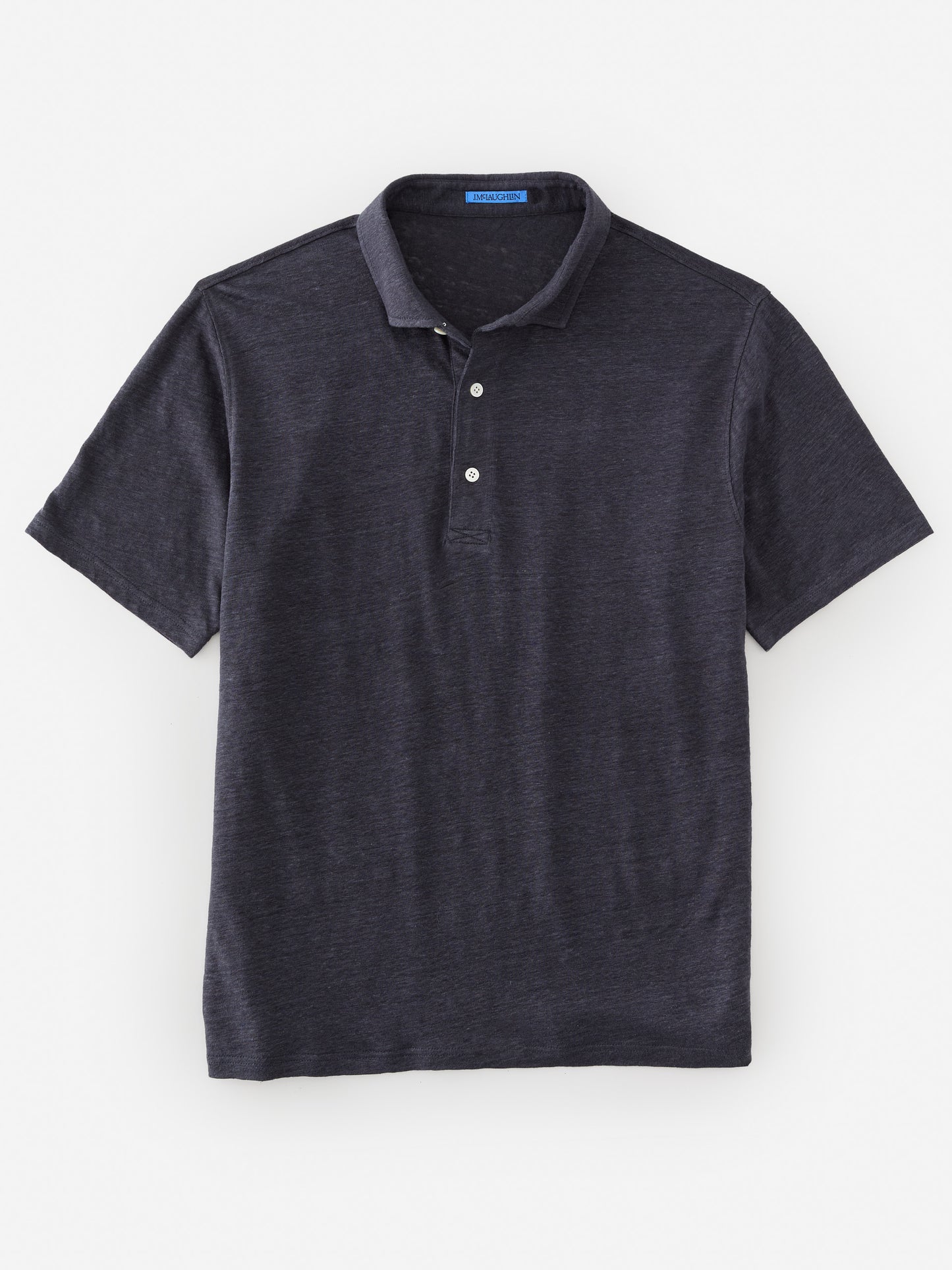 J.McLaughlin Larkspur polo in navy made with linen.