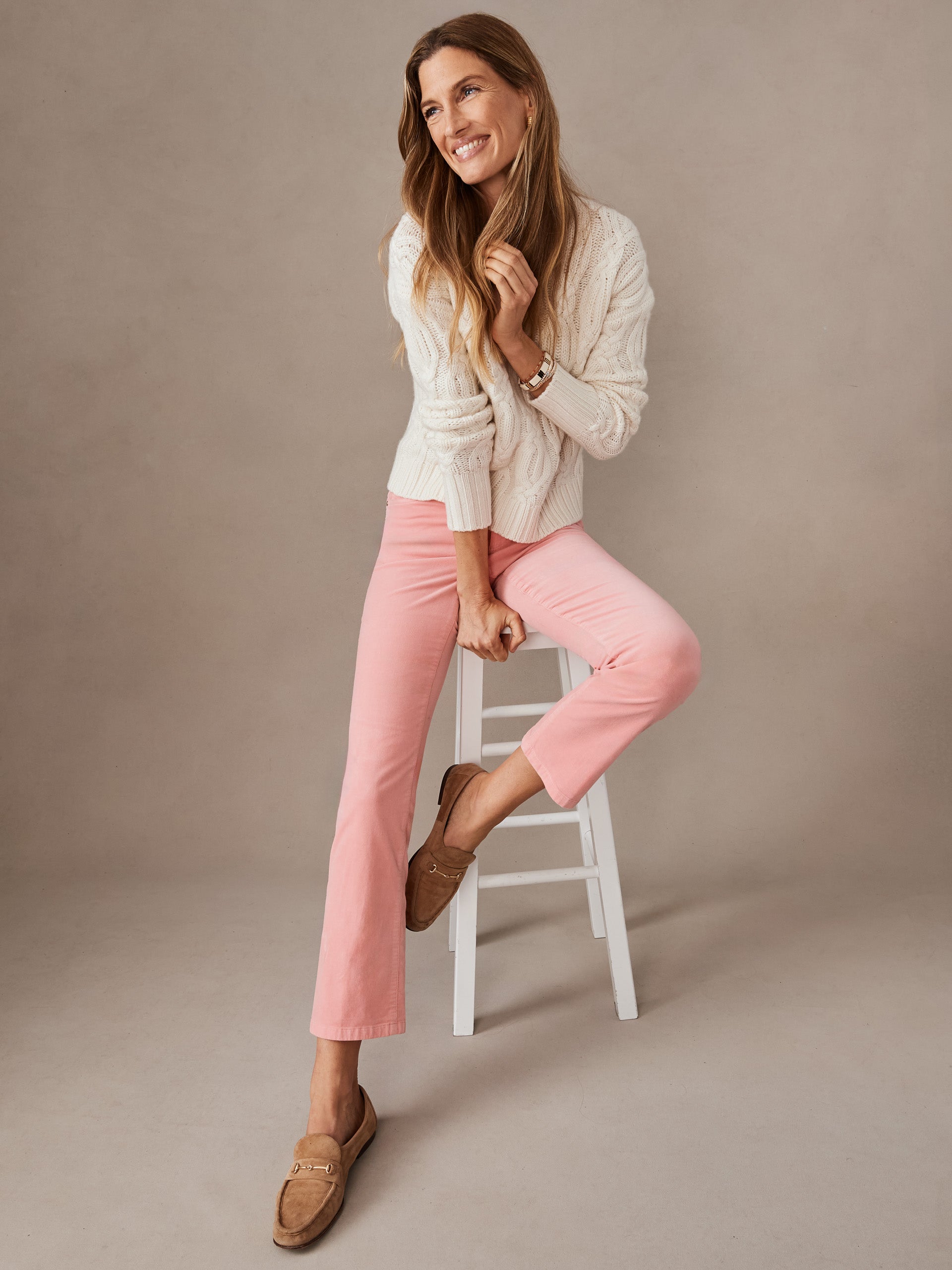 J.McLaughlin Celia sweater in ivory made with cashmere. 