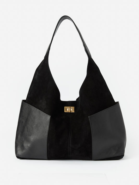 J.McLaughlin Letita bag in black made with leather. 