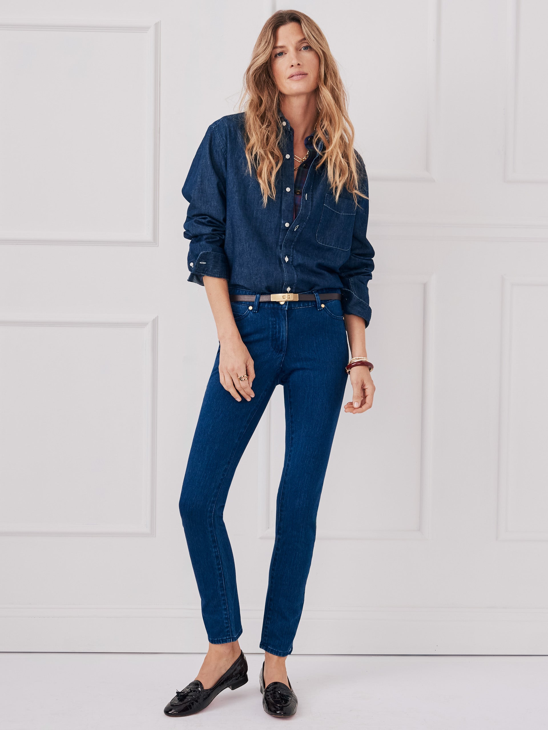 J.McLaughlin Lexi jeans in dark denim made with cotton/denim.