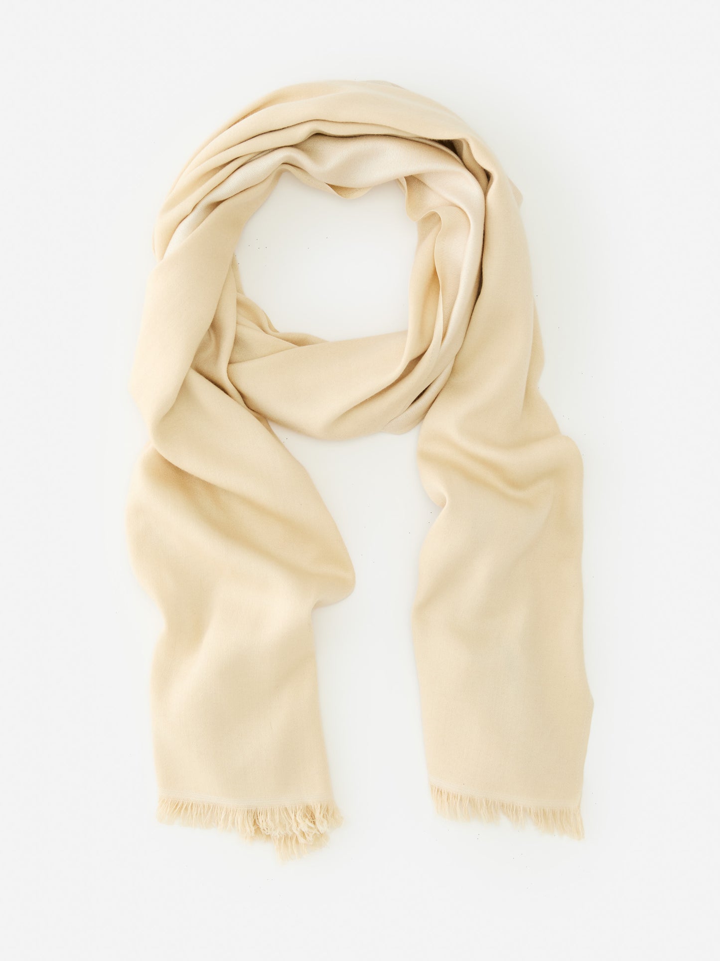 J.McLaughlin Lia scarf in champagne gold made with silk and cashmere.