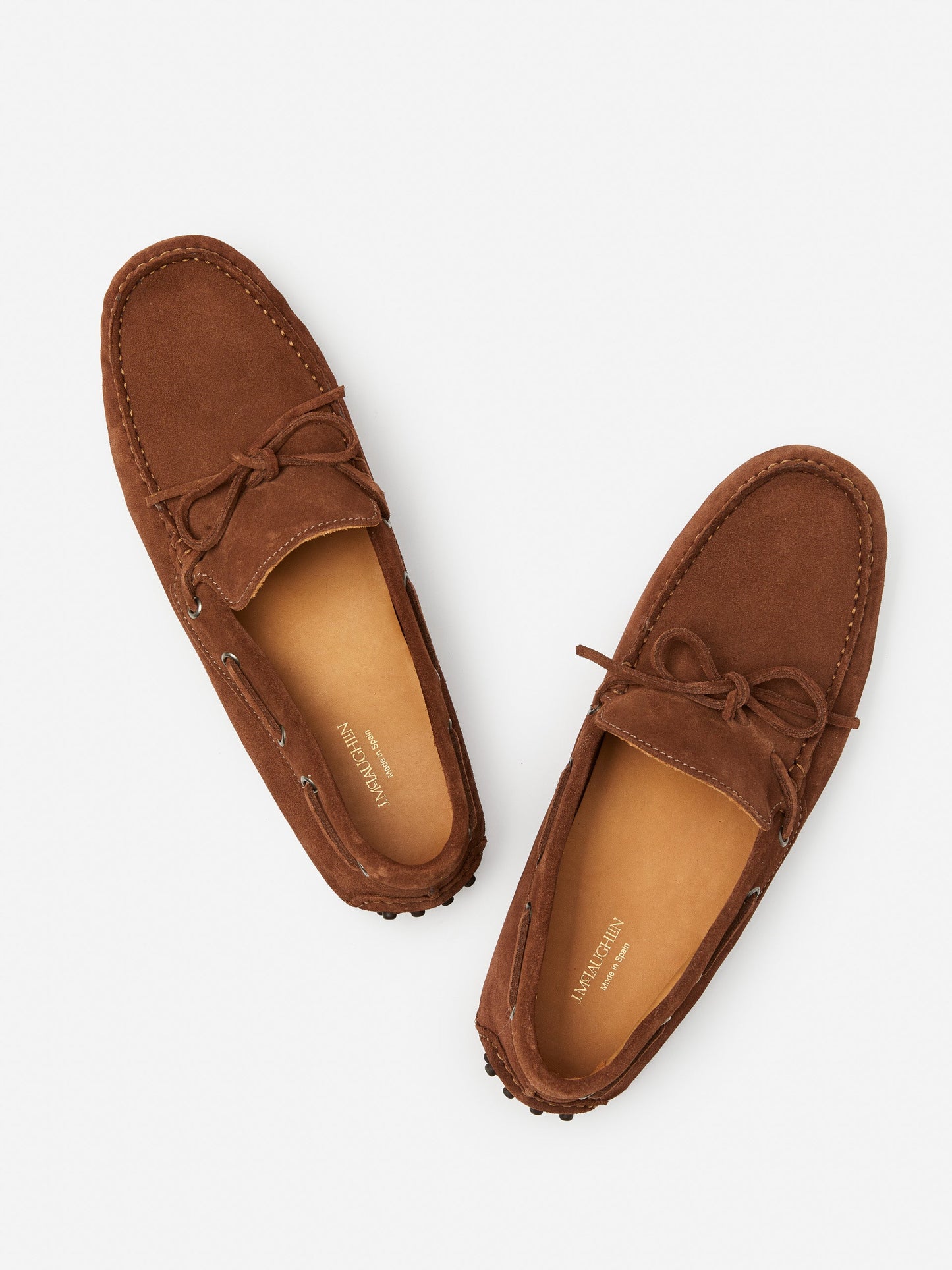 J.McLaughlin Linus driving moccasins in dark brown made with suede.