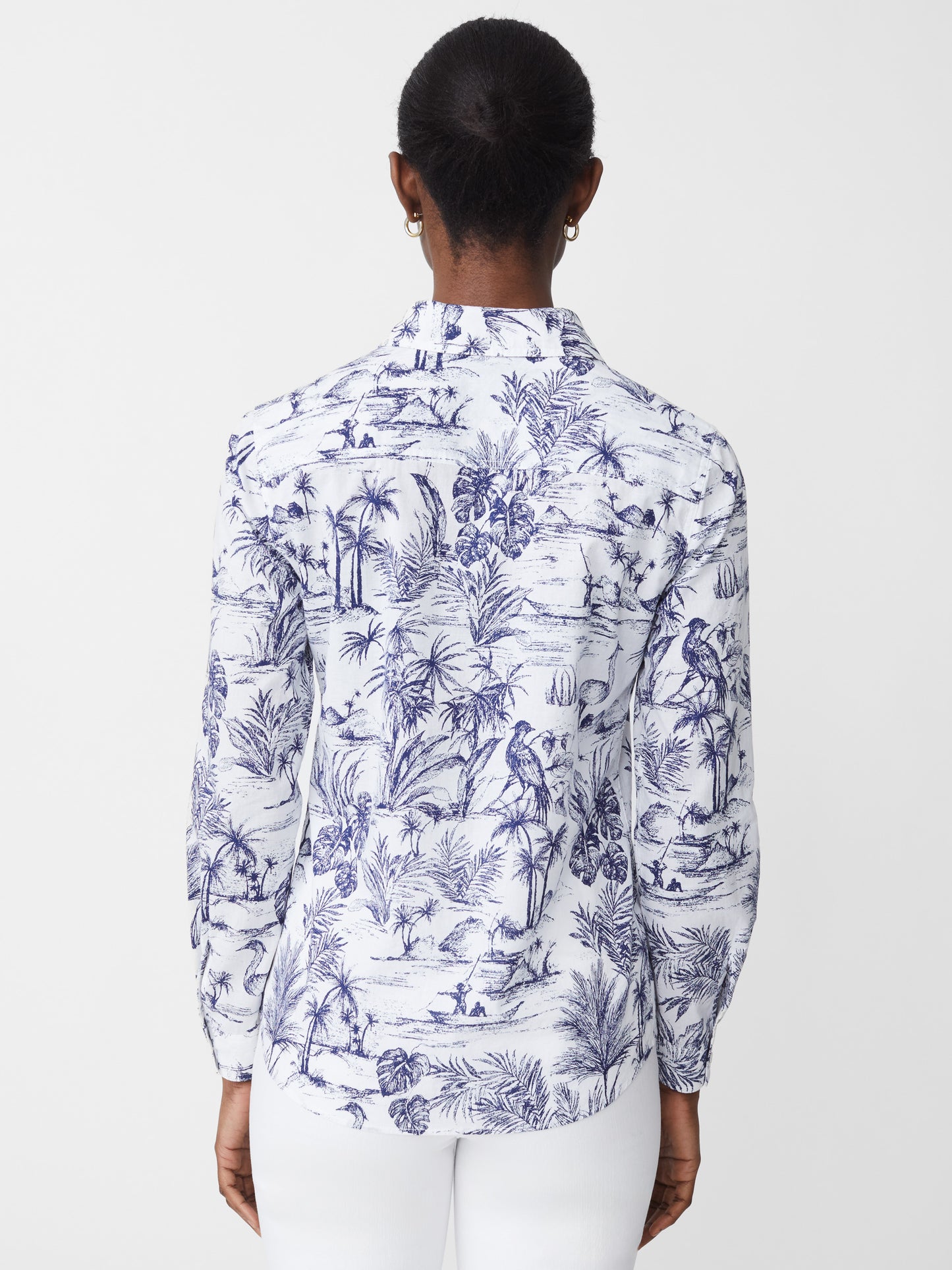 Lois Shirt in Heron Toile