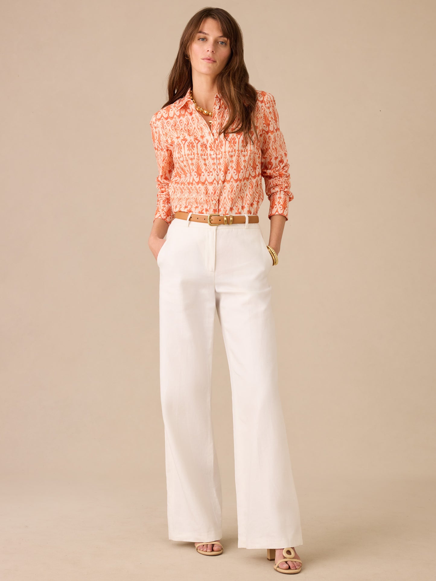 Lois Shirt in Mini Jewel Ikat Bold