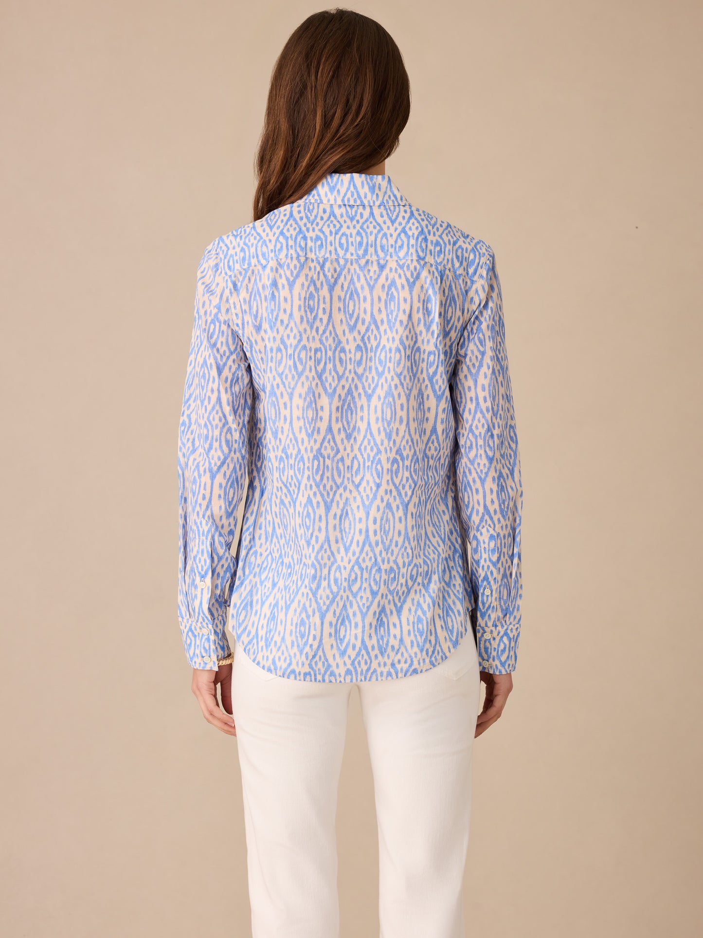 Lois Shirt in Midi Seagrass Ikat