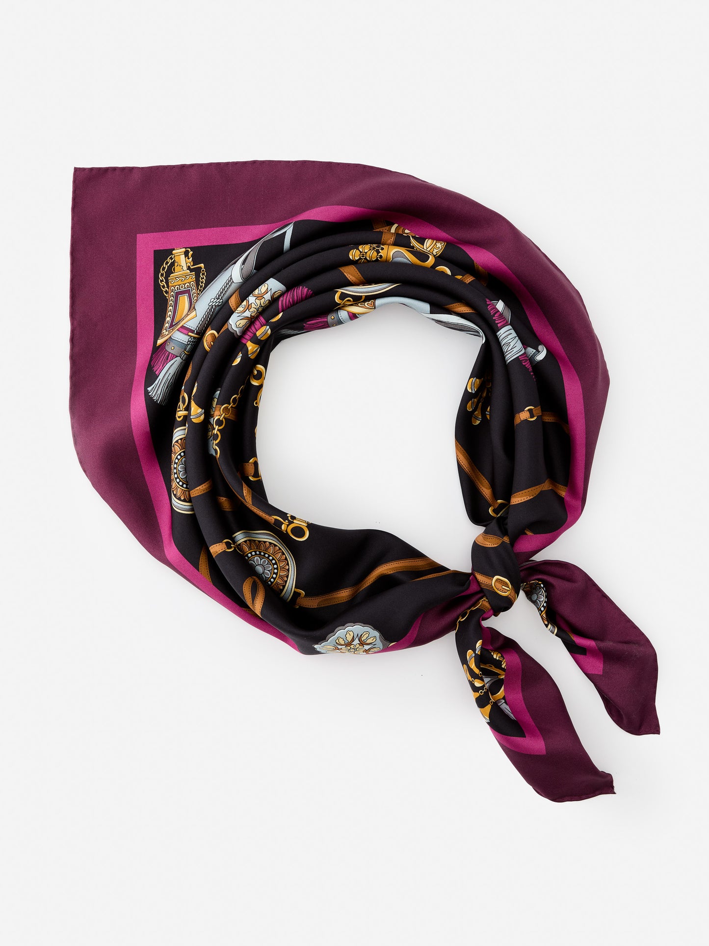 J.mcLaughlin Mabel scarf in black/brown made with silk