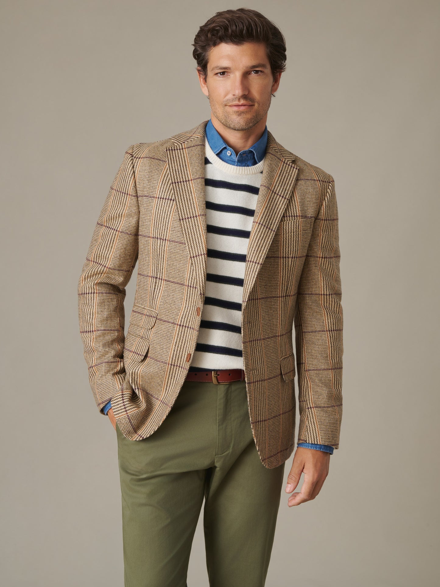 Suffolk Wool Sport Coat in Russell Plaid