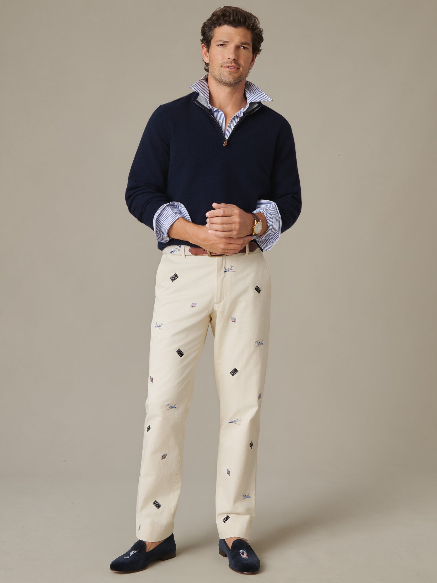 J.McLaughlin x Walksauce Madison Embroidered Fancy Pants in Jet Set