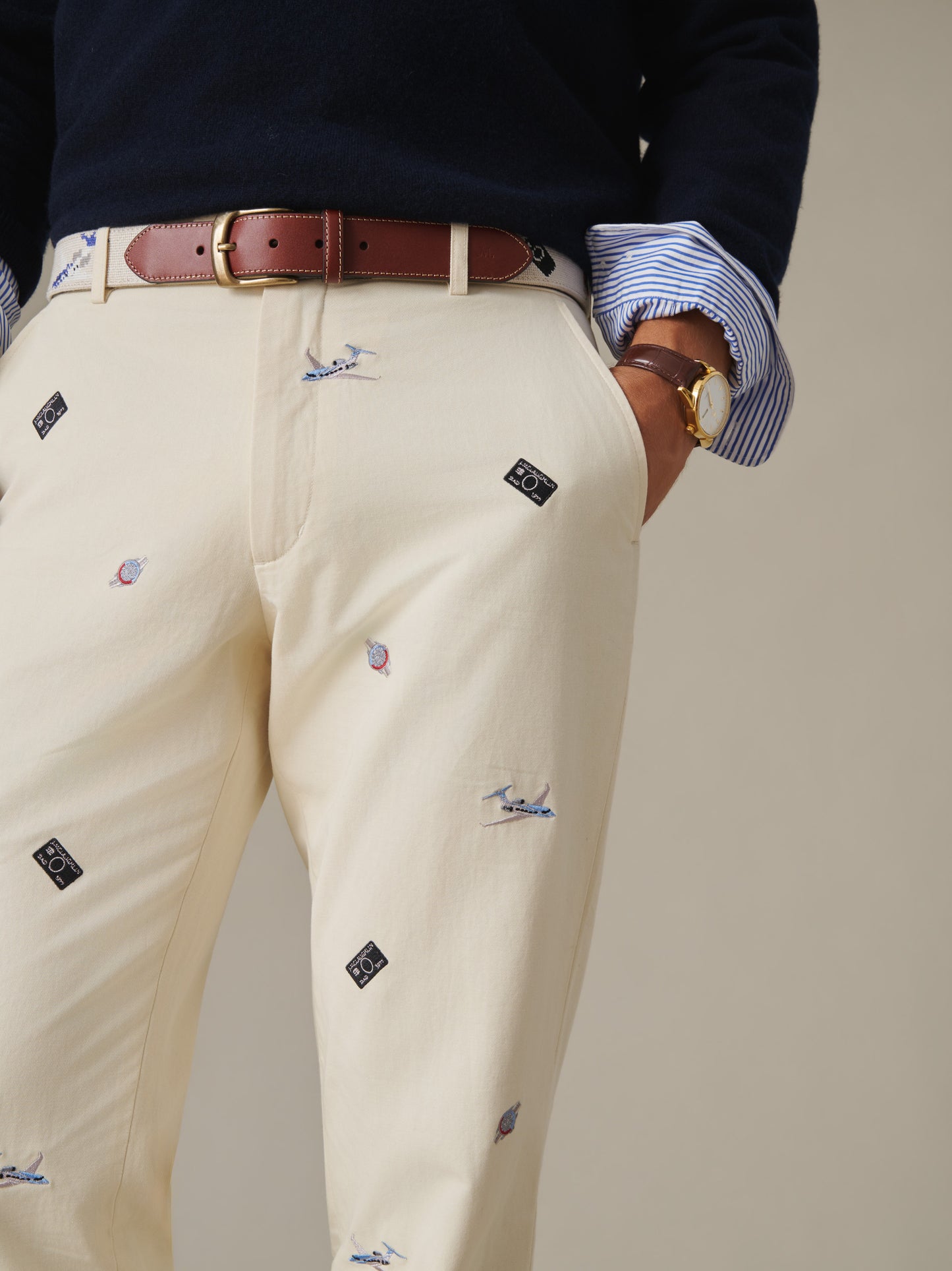 J.McLaughlin x Walksauce Madison Embroidered Fancy Pants in Jet Set