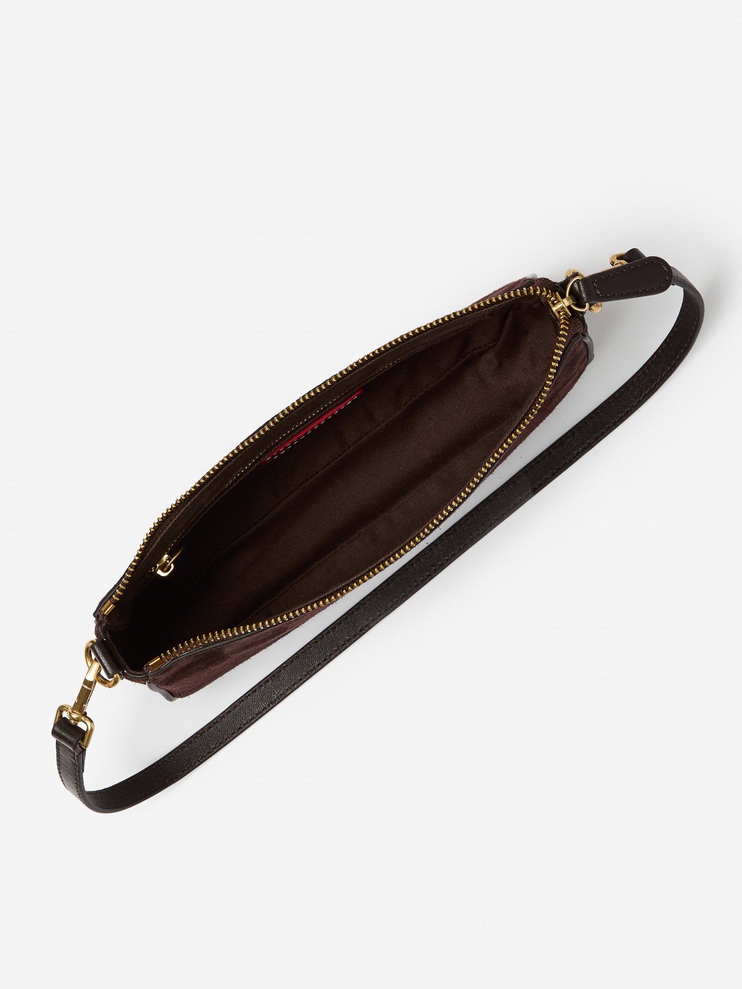 J.McLaughlin Malaika bag in dark brown made with suede. 