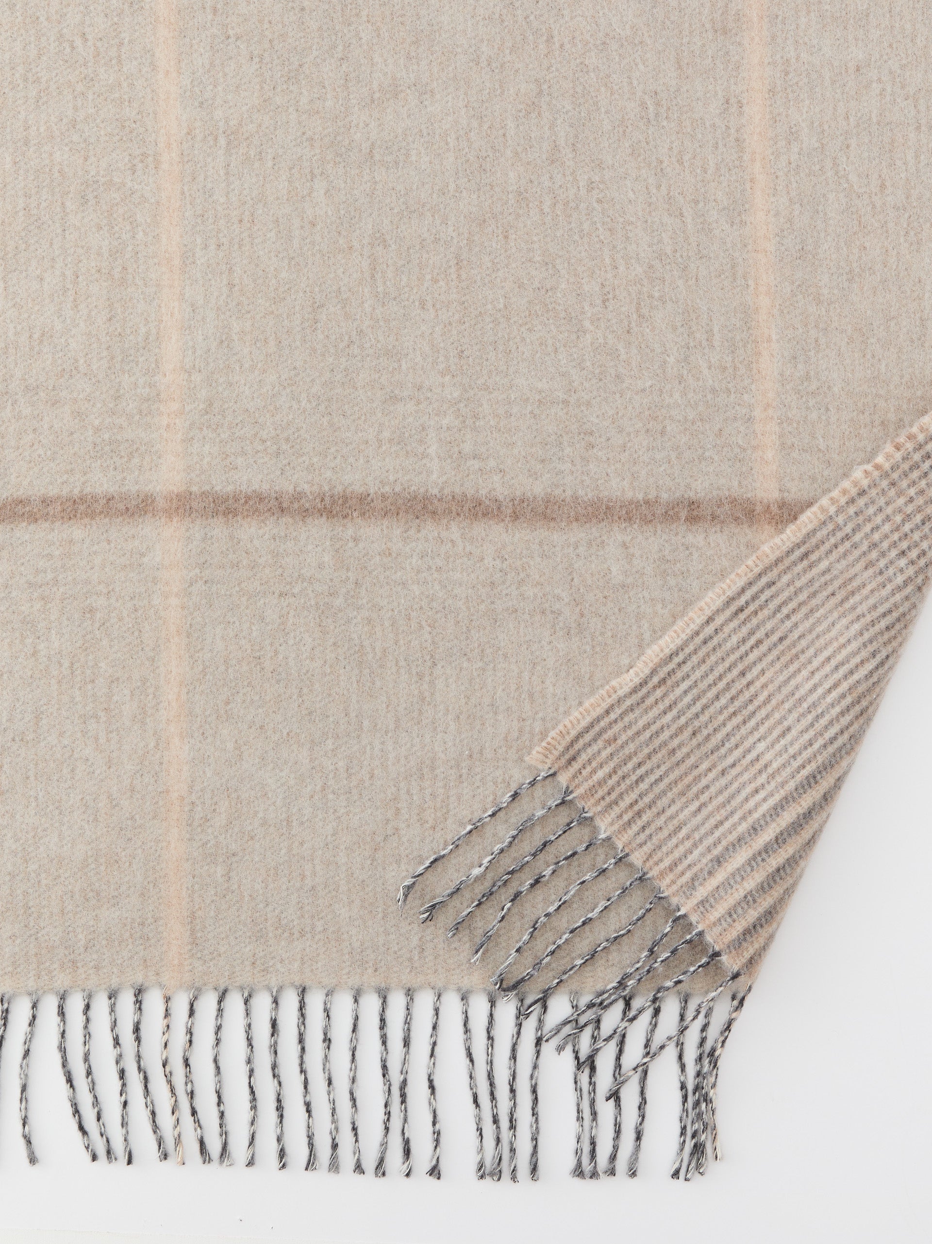 J.McLaughlin Marica scarf in light brown made with wool.