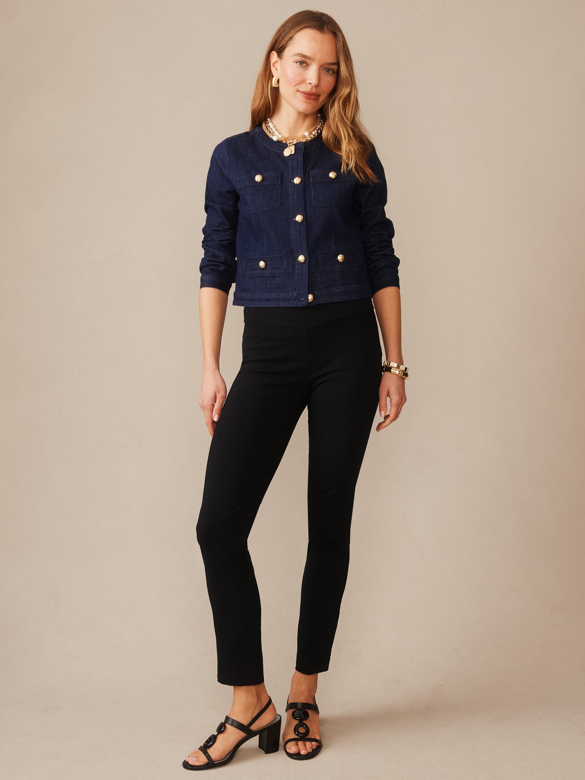 J.McLaughlin Masie pant in black made with amelia cloth.