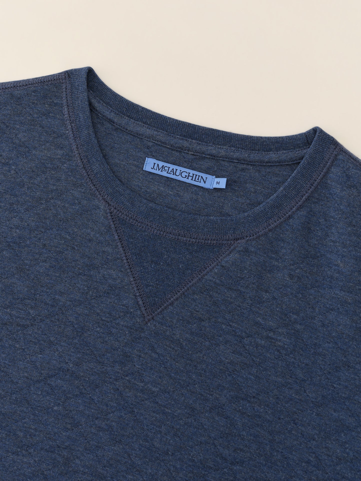 J.McLaughlin Match Play sweater in Heather Dark Blue made with Polyester.