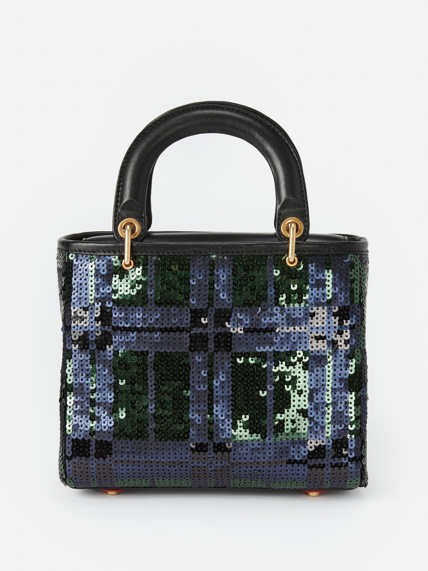 J.McLaughlin Mathilde handbag in black/green made with sequin/leather.