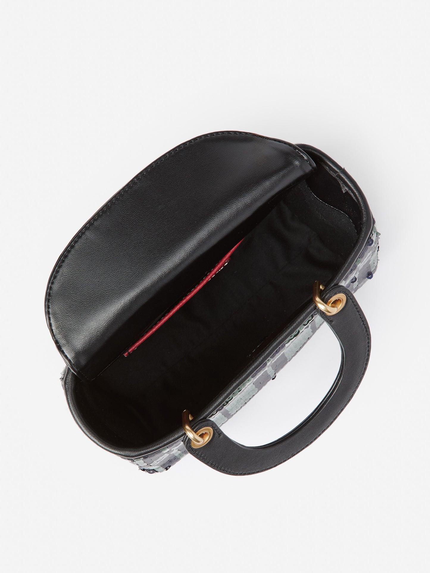 J.McLaughlin Mathilde handbag in black/green made with sequin/leather.