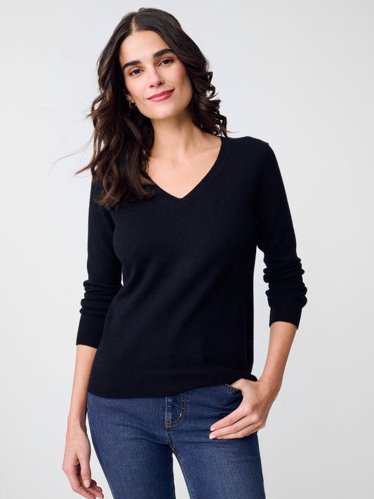 J.McLaughlin Maye sweater in Black made with Cashmere. 