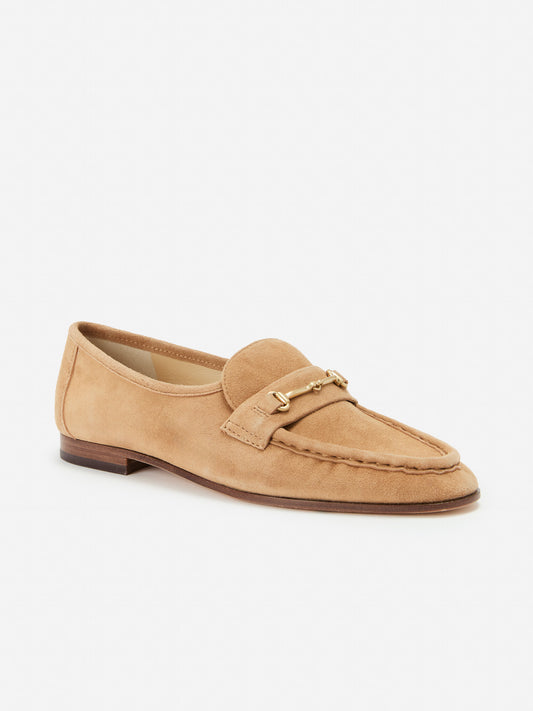 J.McLaughlin Melanie loafers in cyprus tan made with suede. 