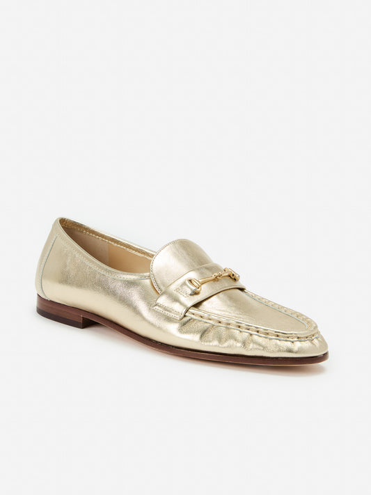 J.McLaughlin Melanie loafer in gold leaf made with leather