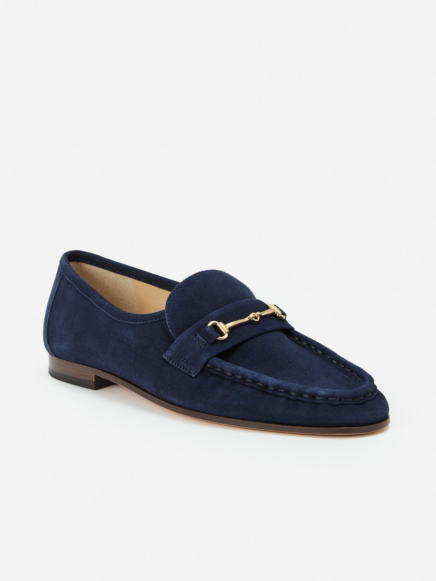 J.McLaughlin Melanie loafer in baltic navy made with suede. 