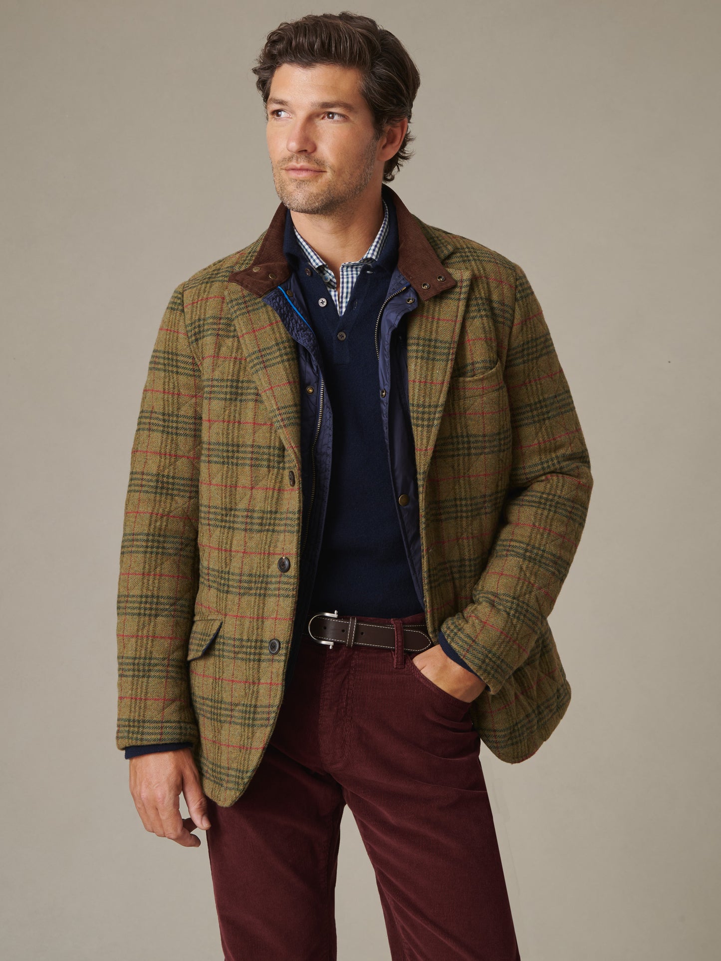 Spencer Quilted Jacket in Plaid
