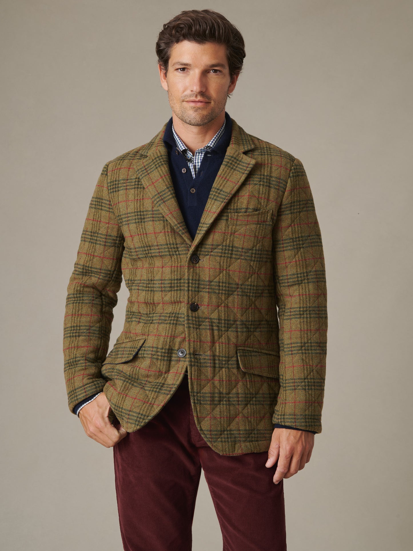 Spencer Quilted Jacket in Plaid