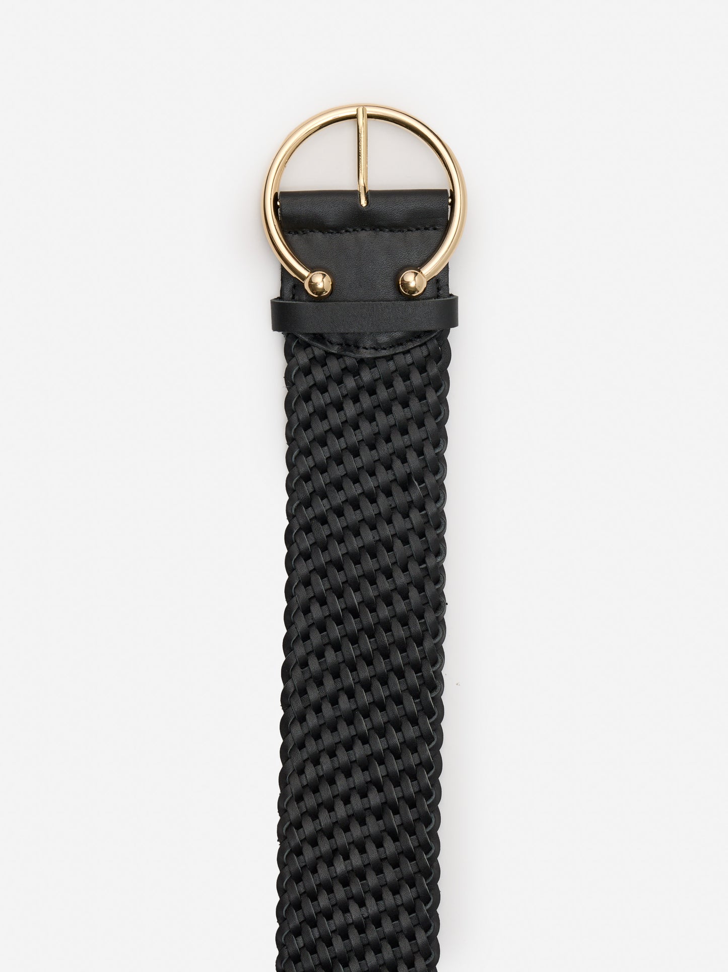 J.McLaughlin Merriwether belt in black made with leather.