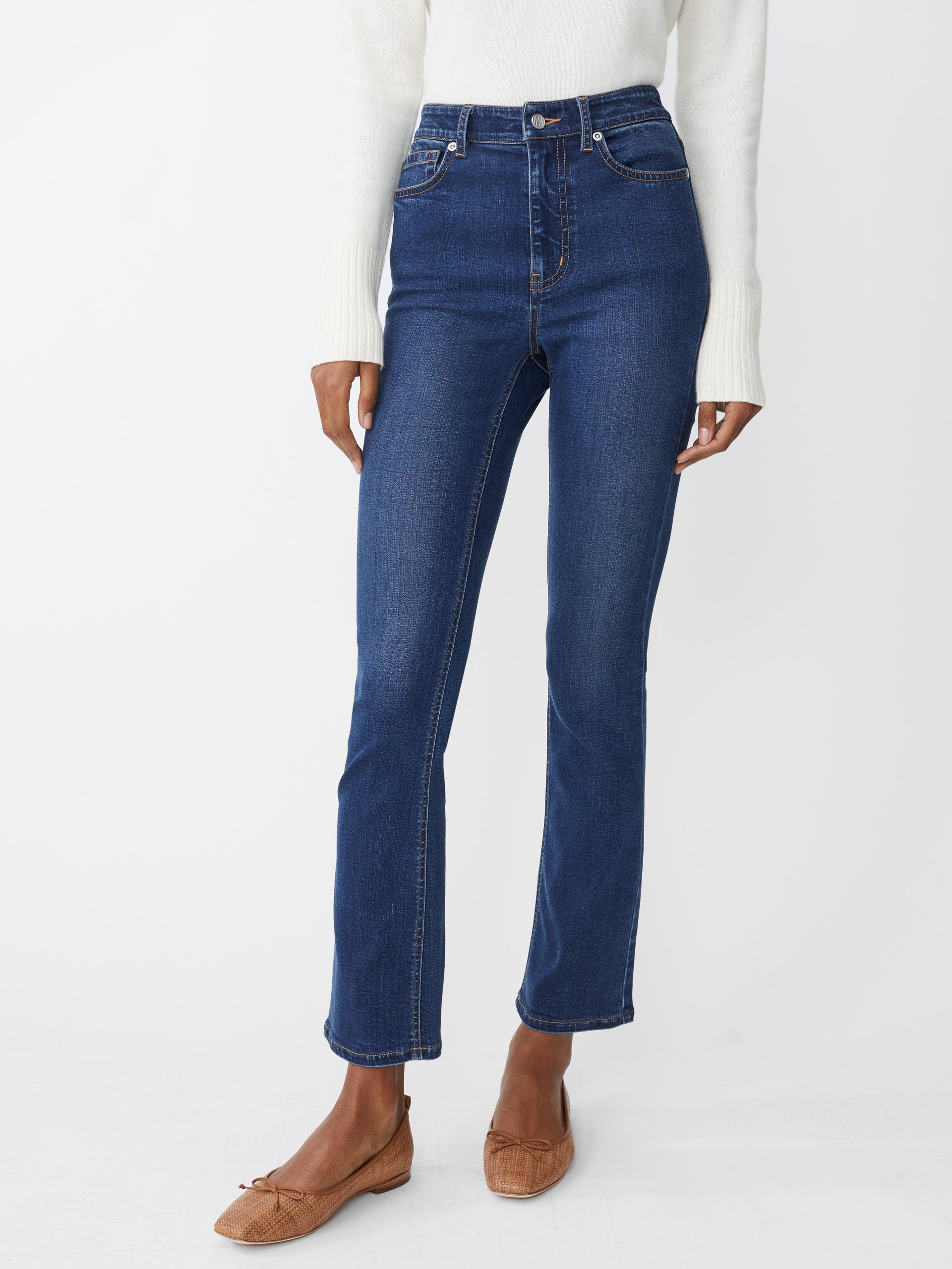 J.McLaughlin Milburn jeans in dark blue made with stretch denim.